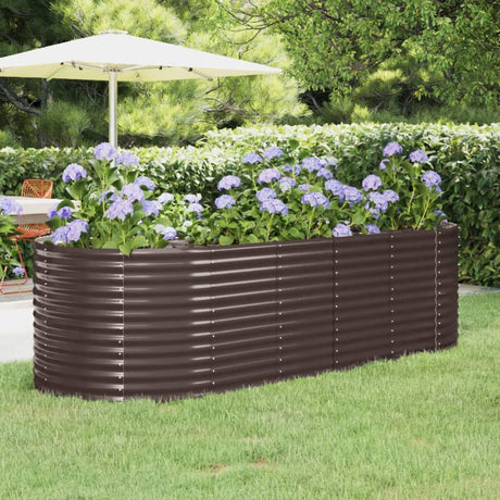 Vidaxx plantekasse 249x100x68 cm galvaniseret stål brun