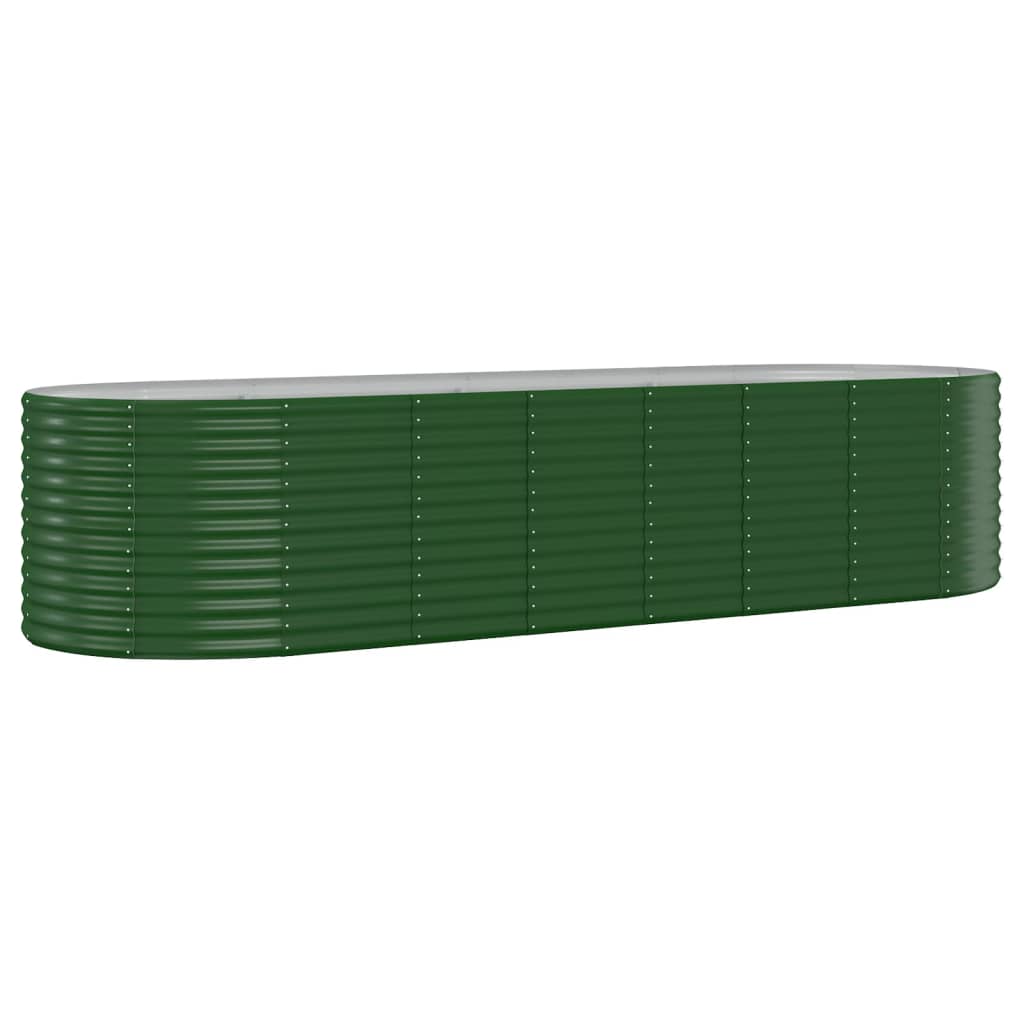 Vidaxx plantekasse 322x100x68 cm galvaniseret stålgrøn