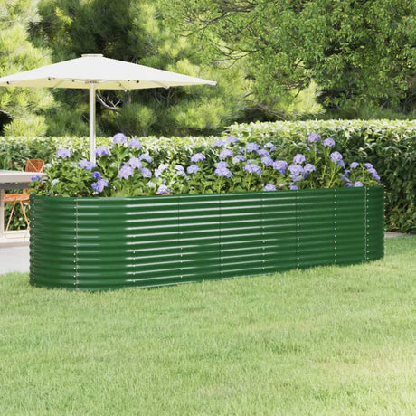 Vidaxx plantekasse 322x100x68 cm galvaniseret stålgrøn
