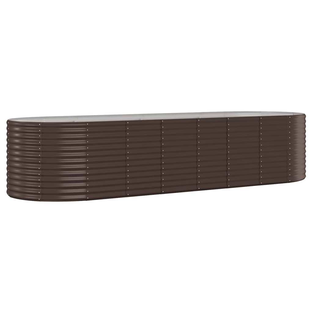 Vidaxx plantekasse 322x100x68 cm galvaniseret stål brun