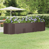 Vidaxx plantekasse 322x100x68 cm galvaniseret stål brun
