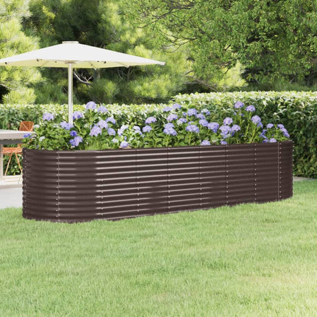 Vidaxx plantekasse 322x100x68 cm galvaniseret stål brun