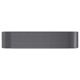 Vidaxl plantenbak 322x100x68 cm gegalvaniseerd staal antracietkleurig