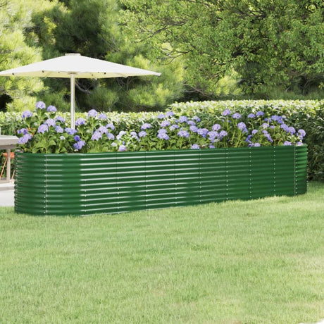 Vidaxx plantekasse 396x100x68 cm galvaniseret stålgrøn