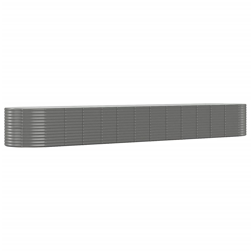 Vidaxl Planning Box 554x100x68 cm pulver -belagt stålgrå