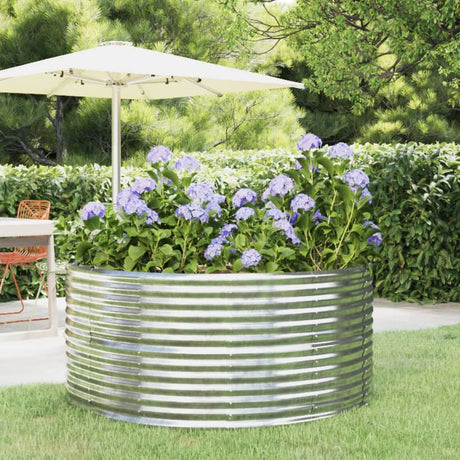 Vidaxx plantekasse 140x140x68 cm galvaniseret stål sølvfarvet