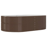 Vidaxl plantenbak 212x140x68 cm gegalvaniseerd staal bruin