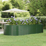 Vidaxl plantenbak 291x140x68 cm gegalvaniseerd staal groen
