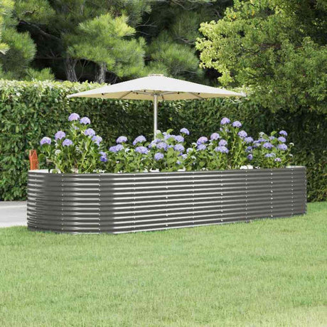 Vidaxx plantekasse 367x140x68 cm galvaniseret stålgrå