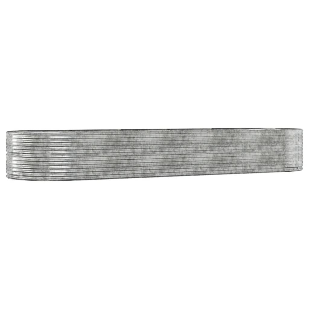 Vidaxx planter 447x140x68 cm galvanized steel silver-colored