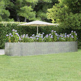 Vidaxx planter 447x140x68 cm galvanized steel silver-colored