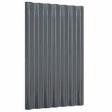 Vidaxl dakpanelen 12 st 60x36 cm gegalvaniseerd staal antracietkleurig