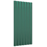 Vidaxl dakpanelen 12 st 80x36 cm gegalvaniseerd staal groen