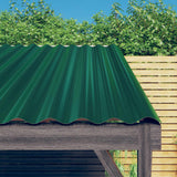 Vidaxl dakpanelen 12 st 80x36 cm gegalvaniseerd staal groen