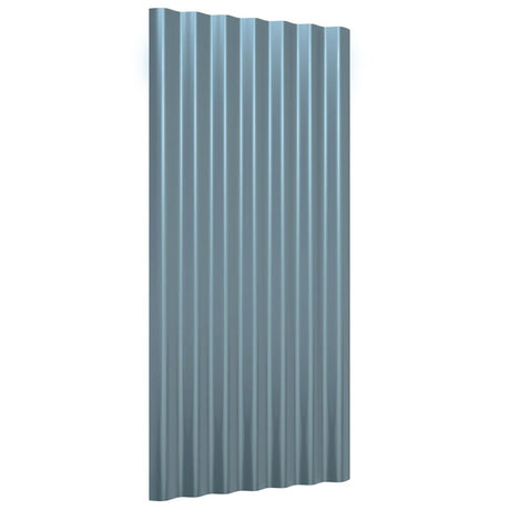 Vidaxx tagplader 12 stk 80x36 cm galvaniseret stålgrå