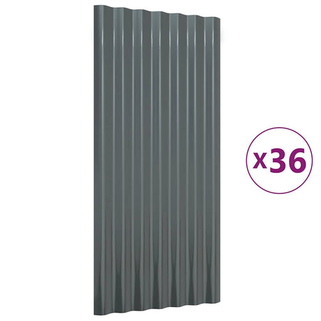 Vidaxx tagplader 36 stk 80x36 cm galvaniseret stål antracit