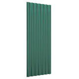 Vidaxx tagplader 12 stk 100x36 cm galvaniseret stålgrøn