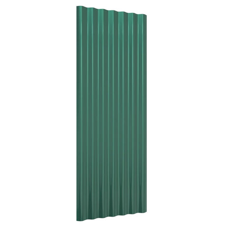 Vidaxx tagplader 12 stk 100x36 cm galvaniseret stålgrøn