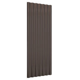 Vidaxx tagplader 12 stk 100x36 cm galvaniseret stål brun
