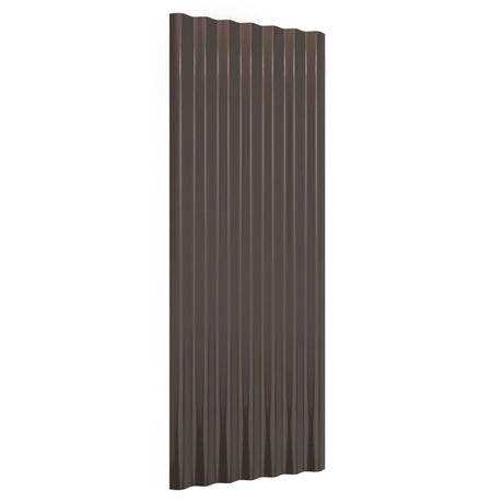 Vidaxx tagplader 12 stk 100x36 cm galvaniseret stål brun