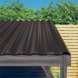 Vidaxx tagplader 12 stk 100x36 cm galvaniseret stål brun
