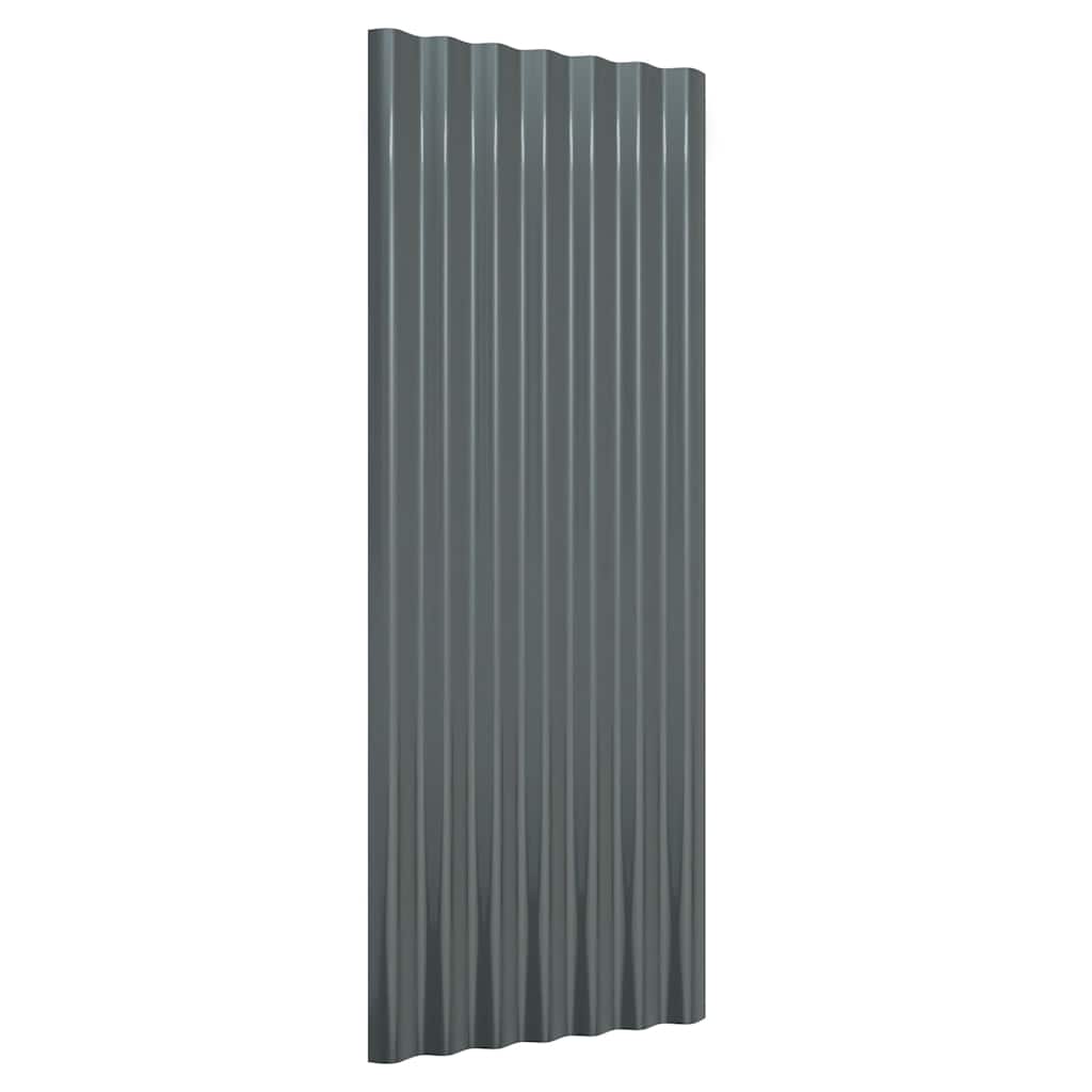 Vidaxx tagplader 12 stk 100x36 cm galvaniseret stål antracit