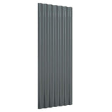 Vidaxx tagplader 12 stk 100x36 cm galvaniseret stål antracit