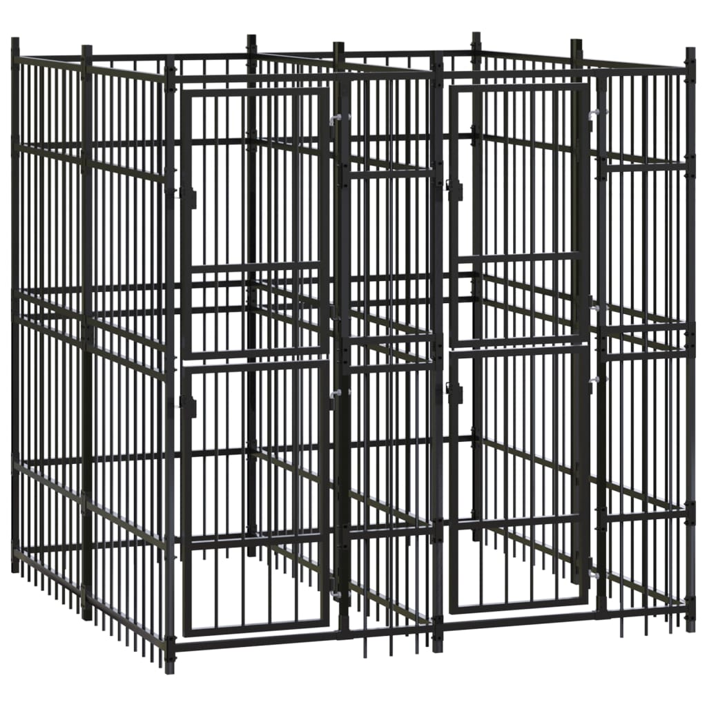 Vidaxl Dog Kennel 3,69 m² stål