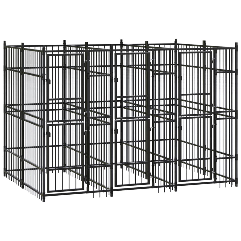 Vidaxl Dog Kennel 5,53 m² stål