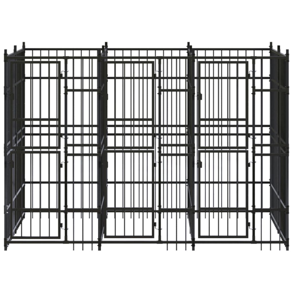 Vidaxl Dog Kennel 5,53 m² stål