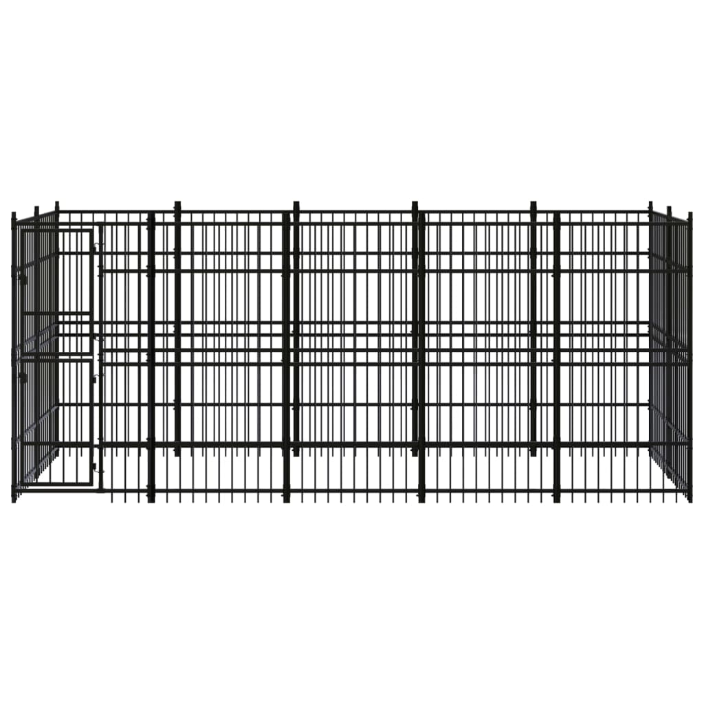 Vidaxl Dog Kennel 9.22 m² stål