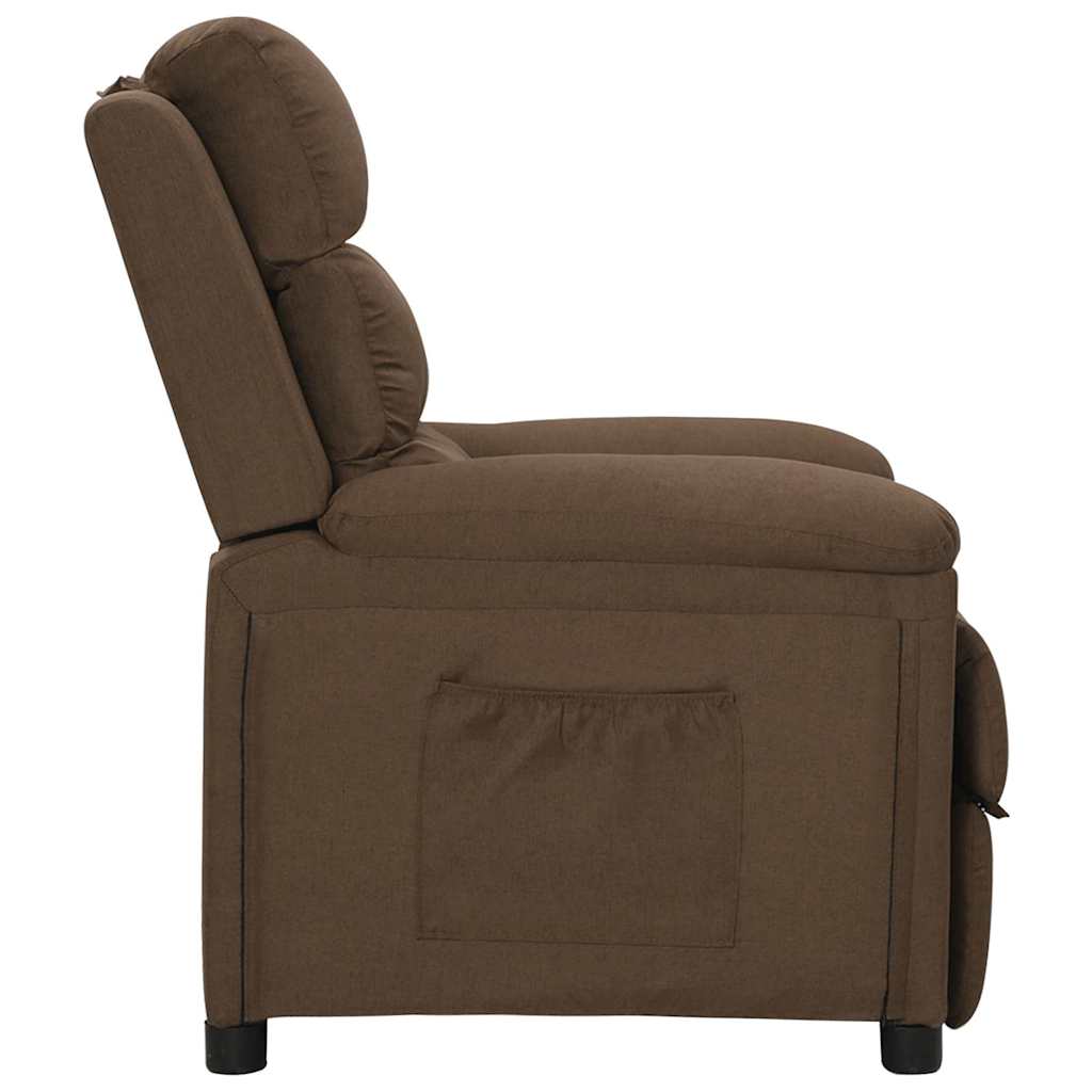 Vidaxl fauteuil verstelbaar stof bruin
