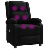 Vidaxl massagestoel stof zwart