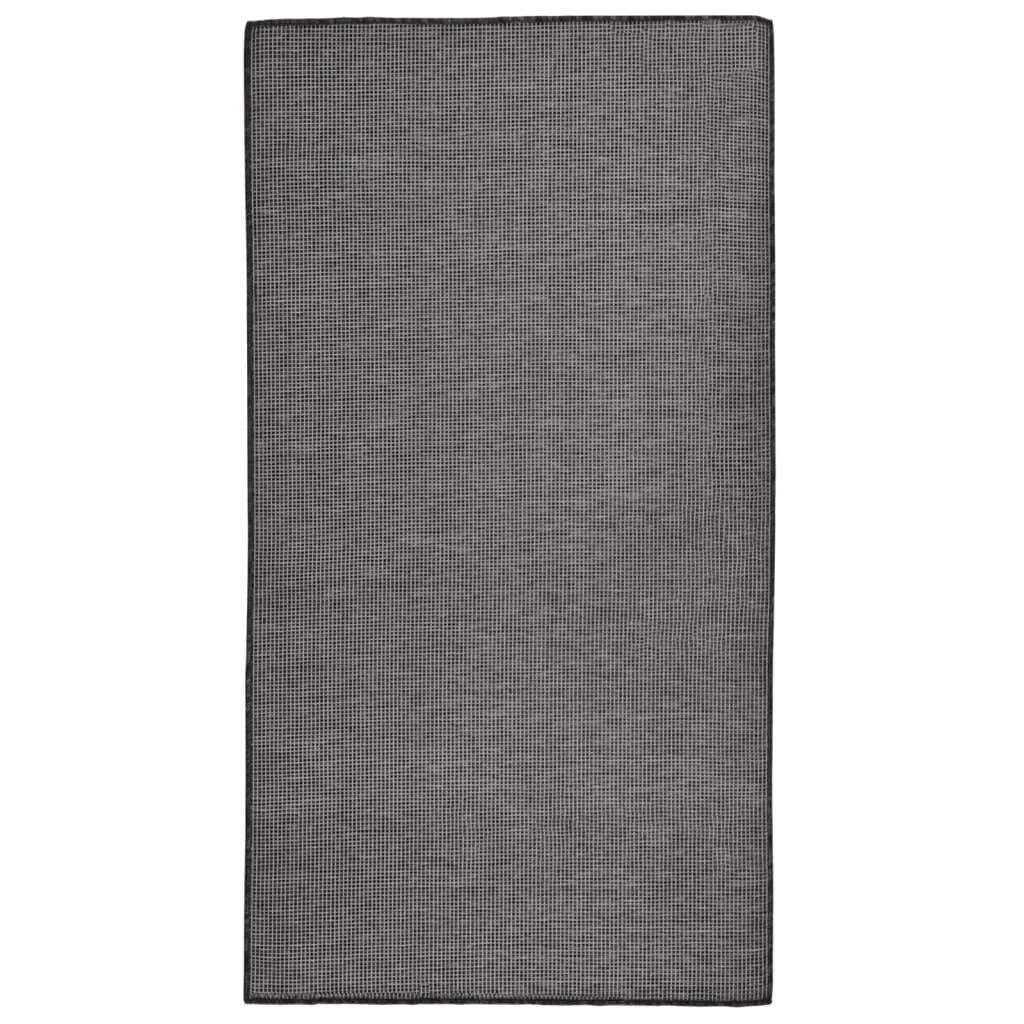 Vidaxl uden for tæppet fladt vævet 80x150 cm grå