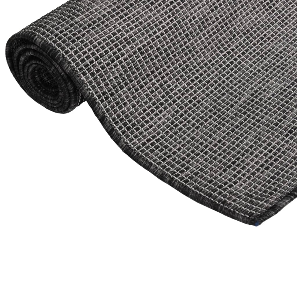 Vidaxl uden for tæppet fladt vævet 120x170 cm grå