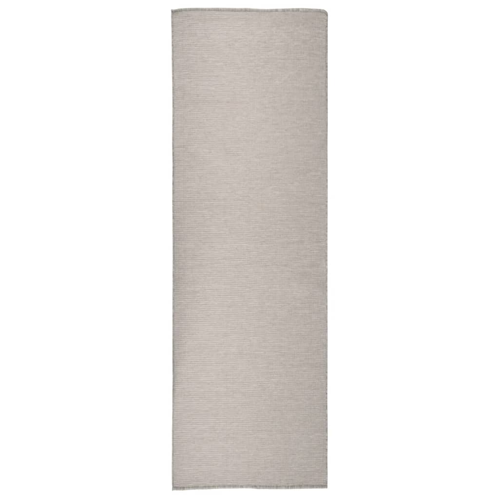 Vidaxx udendørs tæppe fladvævet 80x250 cm lysegrå