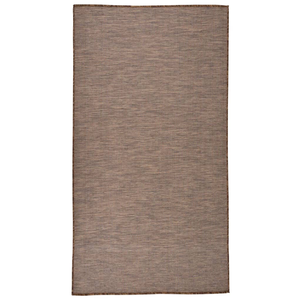 Vidaxl uden for tæppet fladt vævet 80x150 cm brun