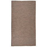 Vidaxl uden for tæppet fladt vævet 80x150 cm brun