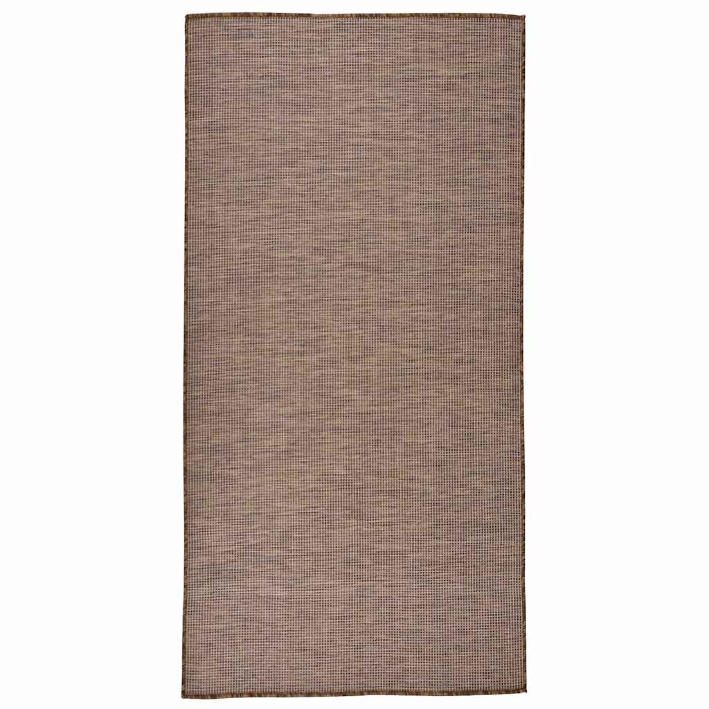 Vidaxx udendørs tæppe fladvævet 100x200 cm brun