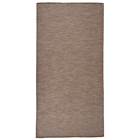 Vidaxx udendørs tæppe fladvævet 100x200 cm brun
