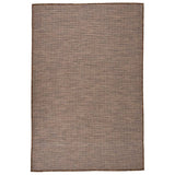 Vidaxl uden for tæppet fladt vævet 120x170 cm brun
