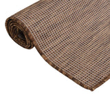 Vidaxl uden for tæppet fladt vævet 120x170 cm brun