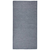 Vidaxl uden for tæppet fladt vævet 100x200 cm blå