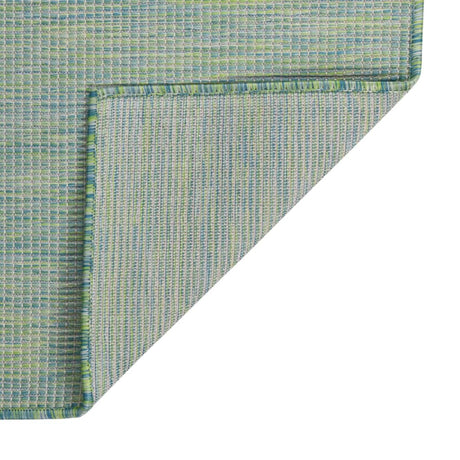 Vidaxl uden for tæppet fladt vævet 80x250 cm turkis
