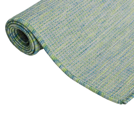 Vidaxl uden for tæppet fladt vævet 80x250 cm turkis