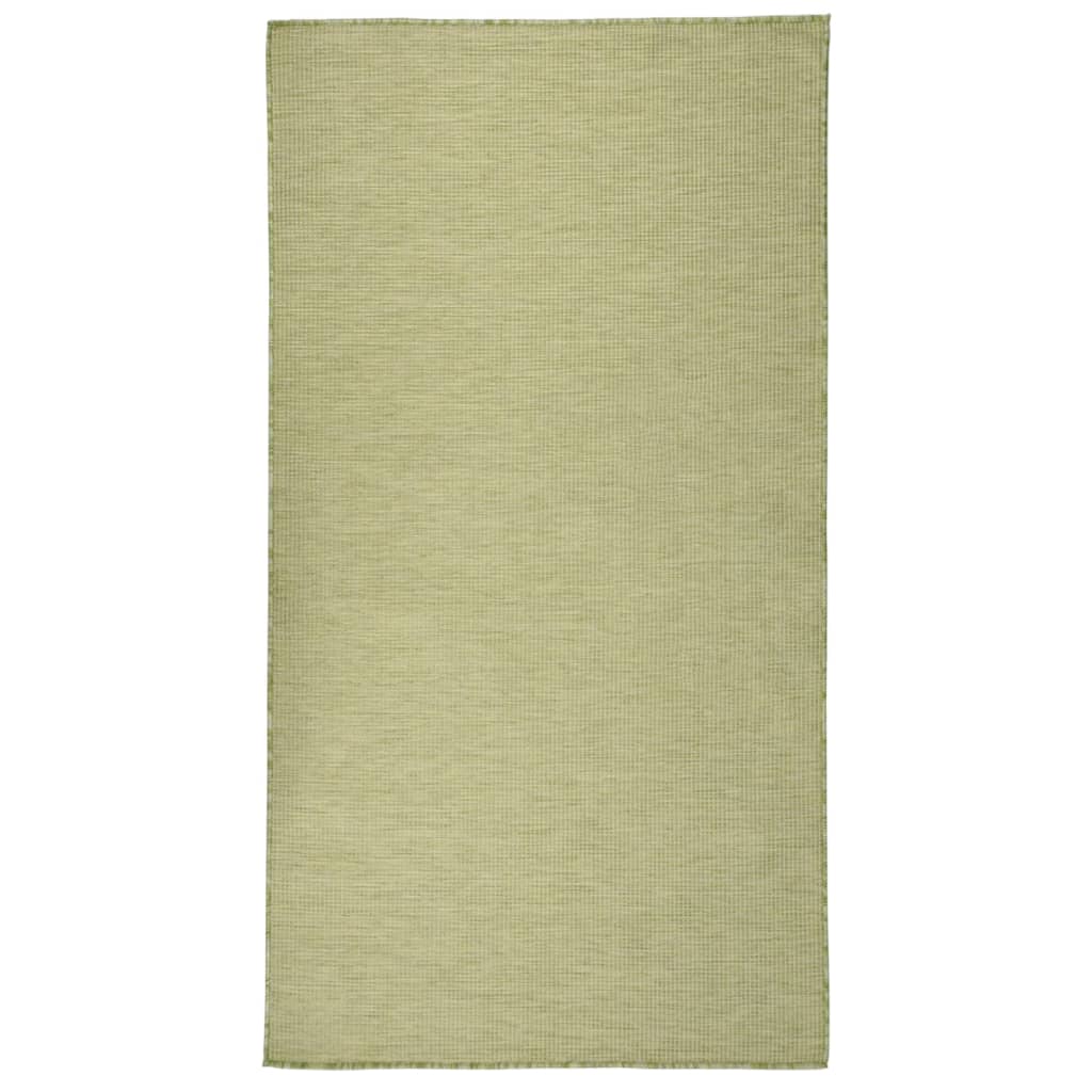 Vidaxl uden for tæppet fladt vævet 80x150 cm grøn