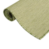 Vidaxl uden for tæppet fladt vævet 80x150 cm grøn