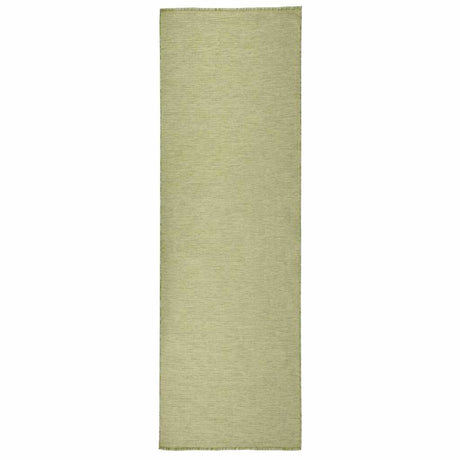 Vidaxl uden for tæppet fladt vævet 80x250 cm grøn