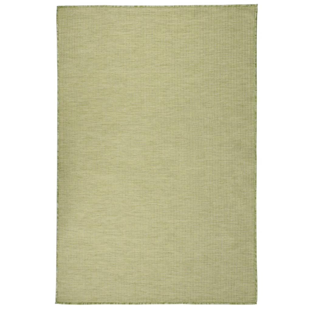 Vidaxl uden for tæppet fladtvævet 120x170 cm grøn