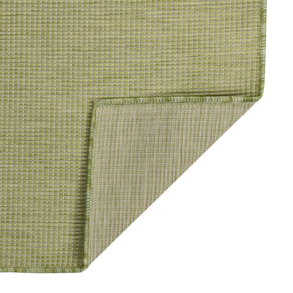 Vidaxl uden for tæppet fladtvævet 120x170 cm grøn
